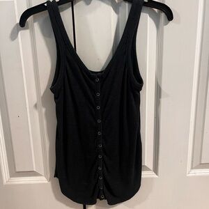 Chaser Navy Blue Button Down Tank